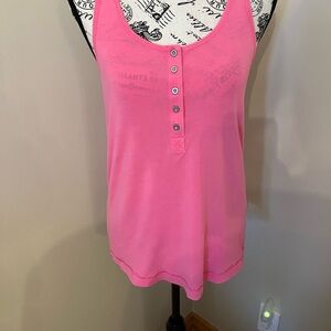 Lululemon Athletica Pink Tank Top with Button Detail